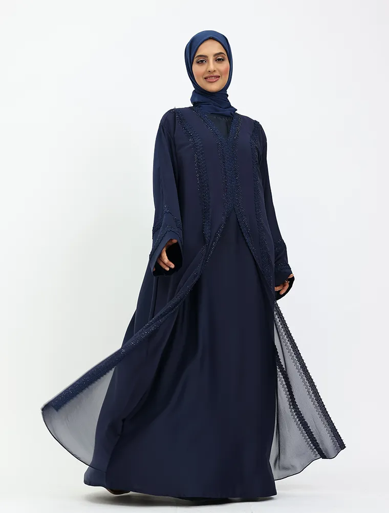 Navy Noora Abaya